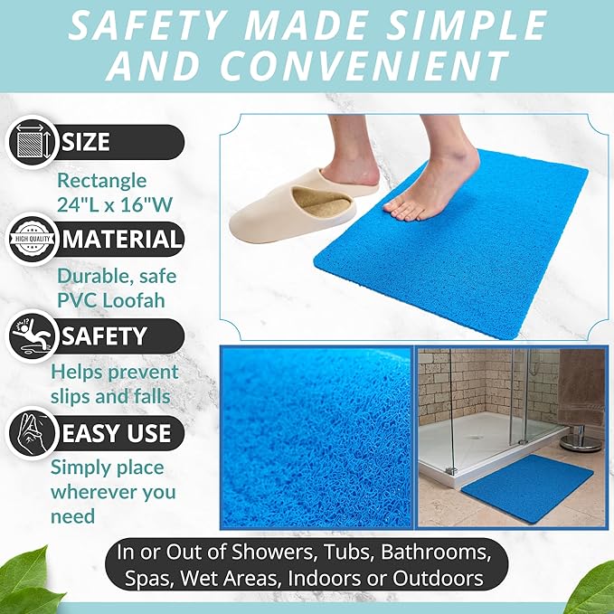 ENKOSI Loofah Non-Slip Shower and Bath Mat - Image 3