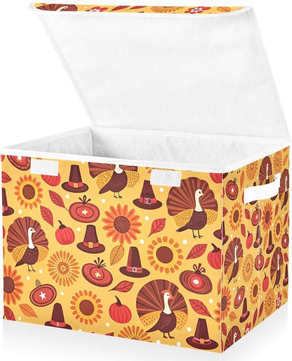 xigua Thanksgiving Sunflower Turkey Storage Bins - Image 2