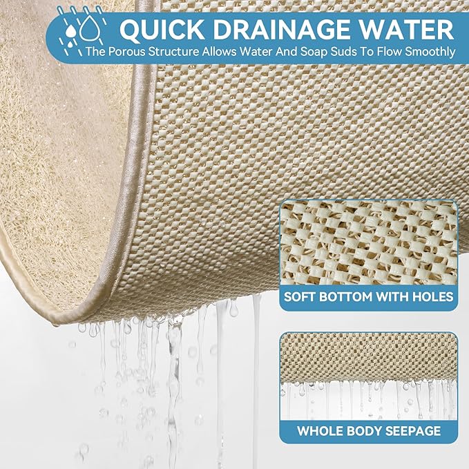 Non Slip Shower Mat Bathtub Mat 16x24 Inch, Quick Dry Bath Mat - Image 4