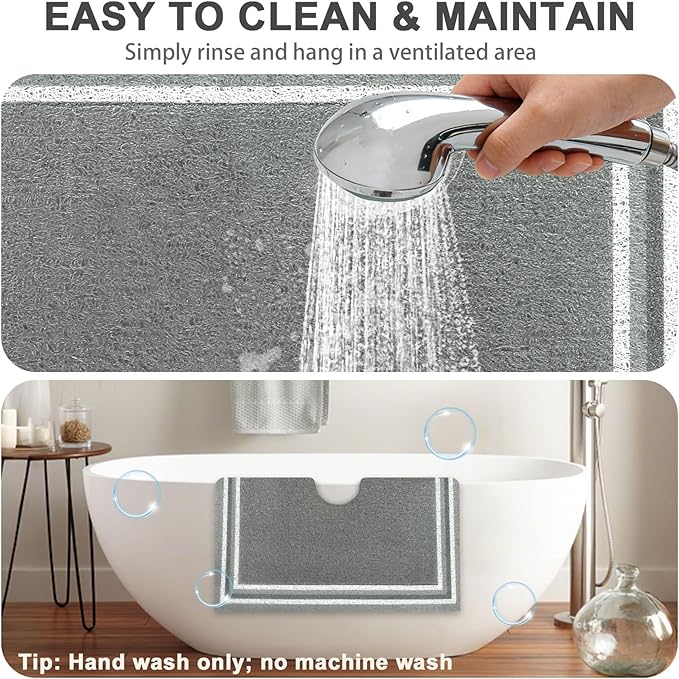 Square Shower Mat Non Slip: 24x24 Inch Extra Large Shower Mats - Image 5
