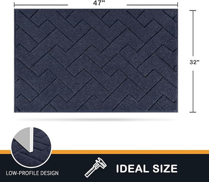 PURRUGS Dirt Trapping Door Mat 32" x 47", Non-Slip Machine Washable Entry Rug - Image 2