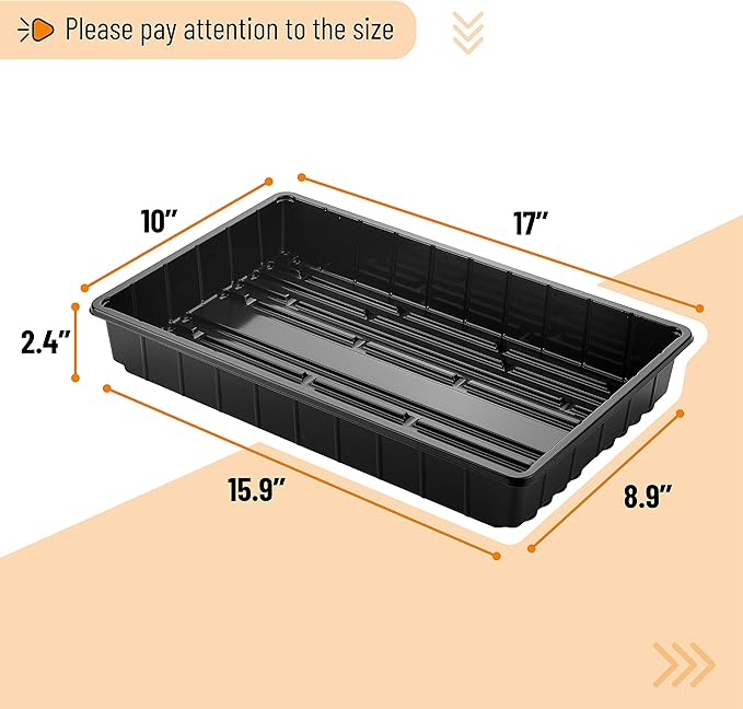 Mr. Pen- Plastic Growing Trays, Plant Tray, Seed Tray, Seedling Tray, - Image 3