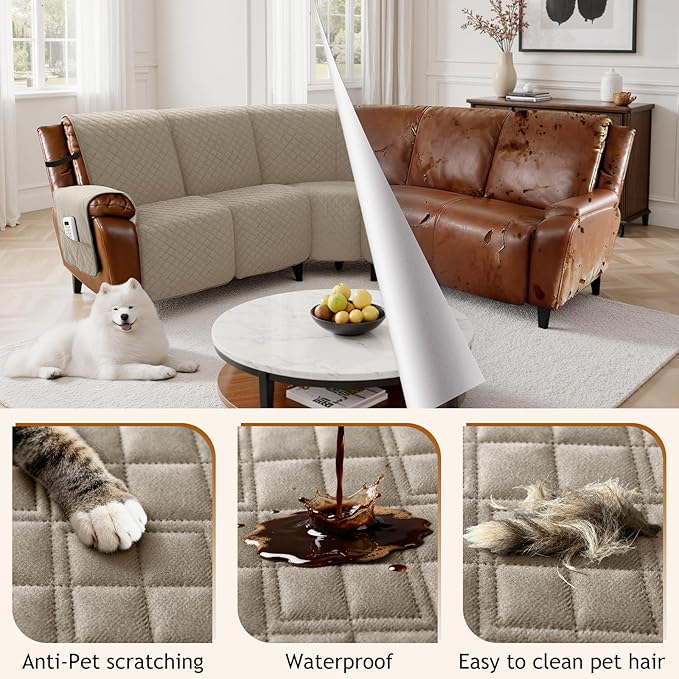 Arfntevss Waterproof Recliner Sectional Couch Covers - Image 6
