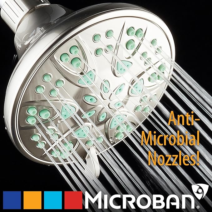 AquaDance Antimicrobial – Anti-Clog High-Pressure 6-Setting Shower Head - Image 5