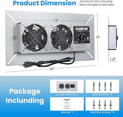 CADPXS Crawlspace Ventilation Fan, Crawlspace Fan Vent - Image 5