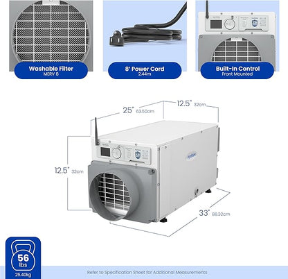 AprilAire E070W Smart Wi-Fi Crawl Space Dehumidifier, 70-Pint Commercial - Image 14