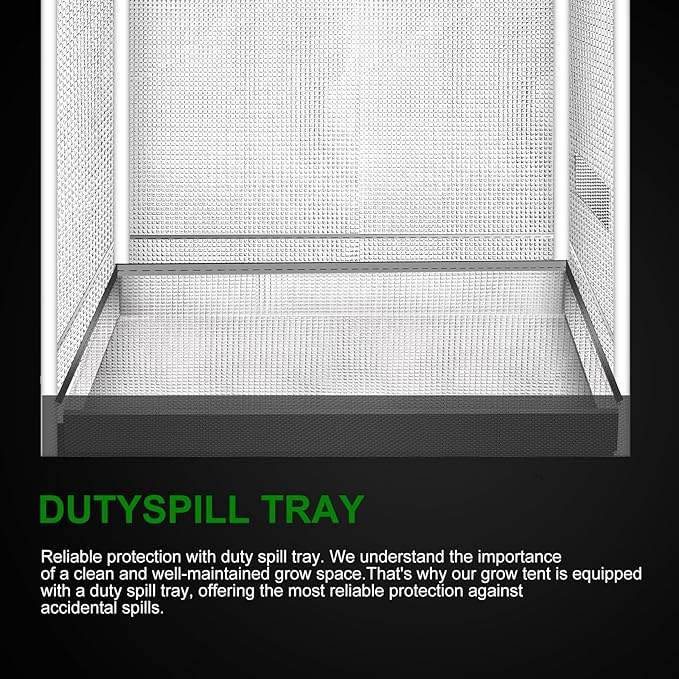 MELONFARM 34"x34"x72'' Grow Tent, High Reflective 600D Diamond Mylar Canvas - Image 5