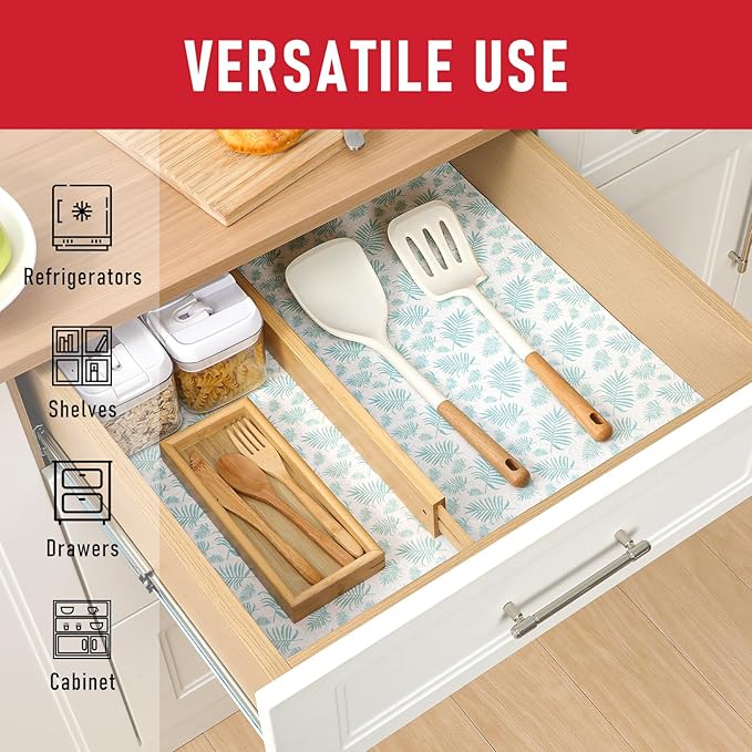 Cooyes Drawer and Shelf Liner for Kitchen Cabinets, Cloth Material, Non Slip - Image 6