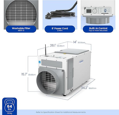 AprilAire E100W Smart Wi-Fi Whole-House Dehumidifier 100-Pint ENERGY STAR - Image 13
