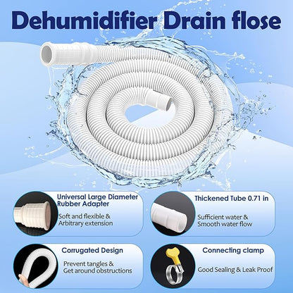 Dehumidifier Drain Hose Kit – Universal PVC Corrugated Drain Hose - Image 2