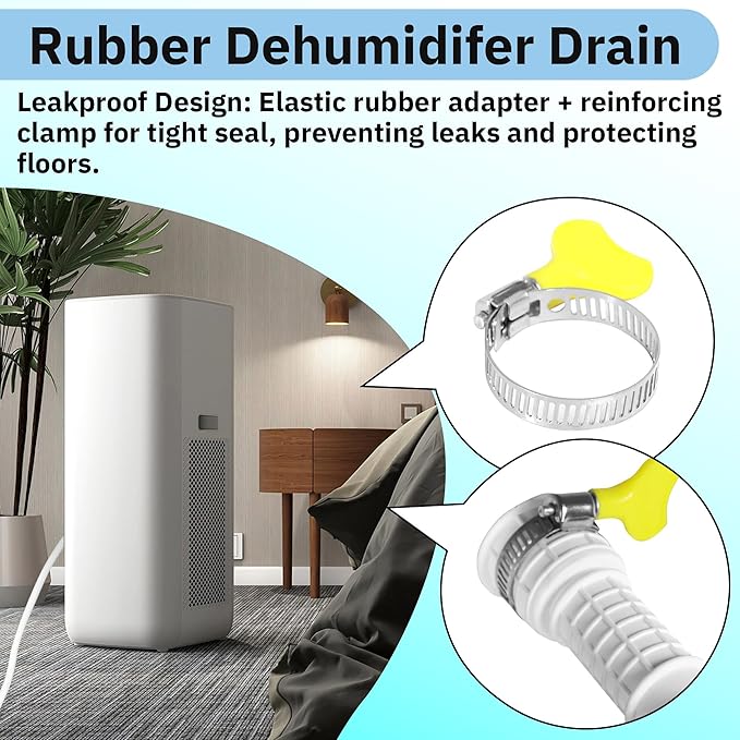 16.5 Ft Portable Dehumidifier Drain Hose | Universal Replacement Hose Kit - Image 6