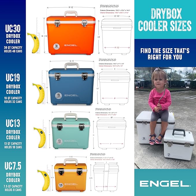Engel UC7 7.5qt Leak-Proof, Air Tight, Drybox Cooler and Small Hard Shell - Image 7