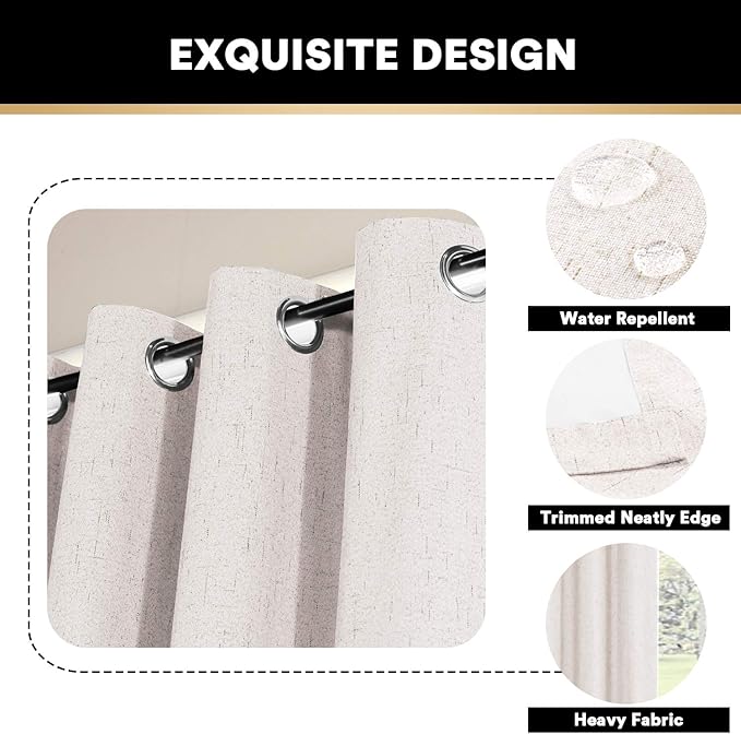 PrinceDeco 100% Blackout Curtains - Image 6