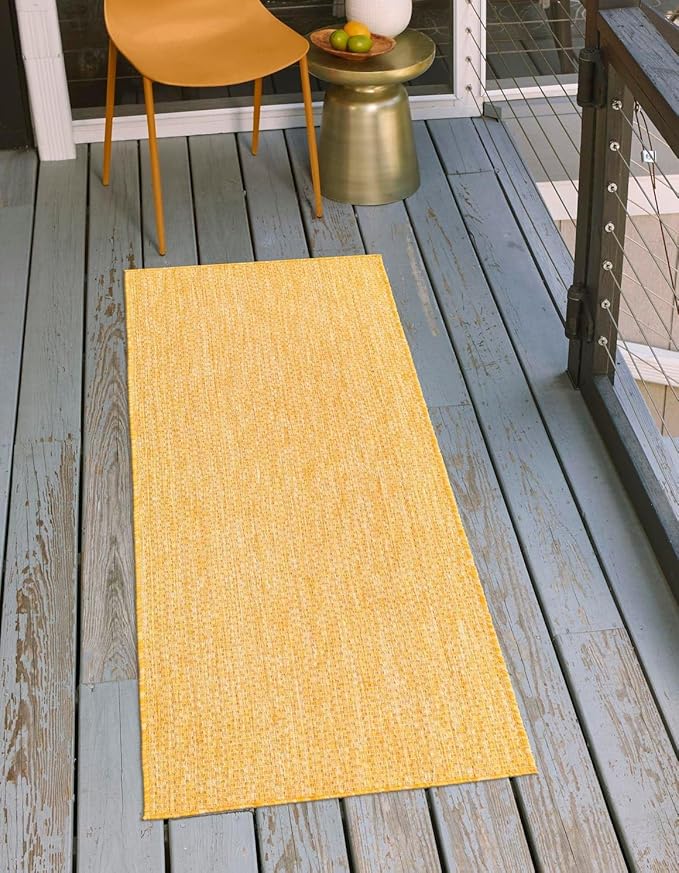 Unique Loom Collection Casual Transitional Solid Heathered Indoor/Outdoor - Image 2