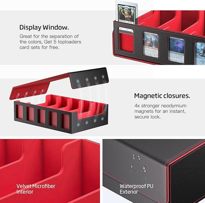 Trading Card Storage Box 5-Row 3900+ Capacity, TCG MTG Card Case - Image 5