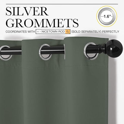 NICETOWN Patio Sliding Door Curtain 108 inches Long, Grommet Thermal Insulated - Image 6