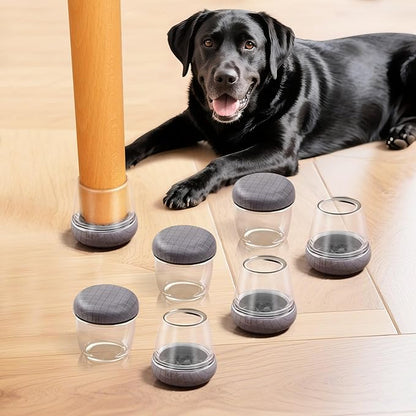 Chair Leg Floor Protectors for Hardwood Floors – Smooth Nylon Base Won’t Trap by Unknown