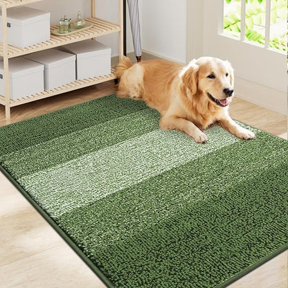 Smiry Dog Door Mat for Muddy Paws, Absorbs Moisture and Dirt, Low-Profile by Smiry