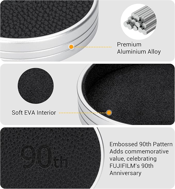 Retro Leather Lens Cap for Fujifilm Insta Mini EVO, Aluminum Anti-Dust - Image 3