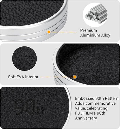 Retro Leather Lens Cap for Fujifilm Insta Mini EVO, Aluminum Anti-Dust - Image 3