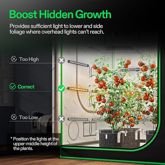 VIVOSUN Lumaray LED Grow Light Bars 16”, Full Spectrum Side Lighting - Image 5