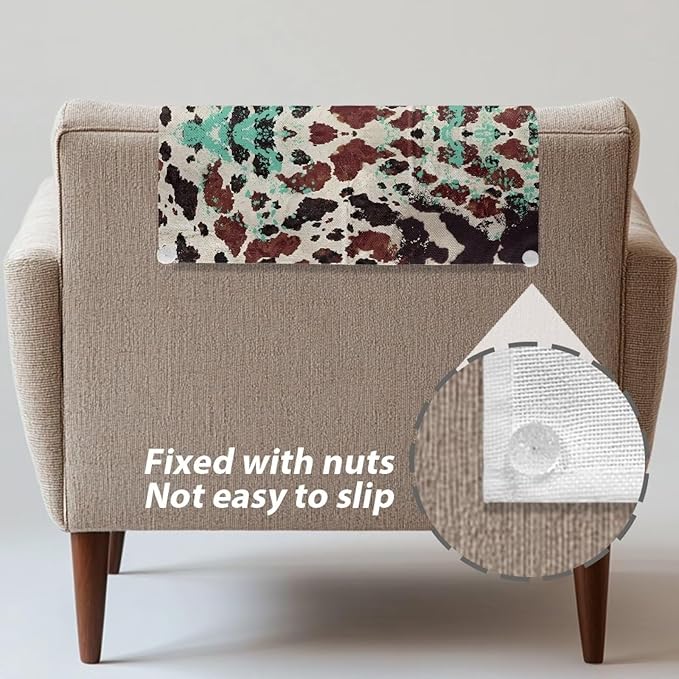 Hide Cow Sofa Headrest Covers Soft Recliner Headrest Protector Washable Couch - Image 6