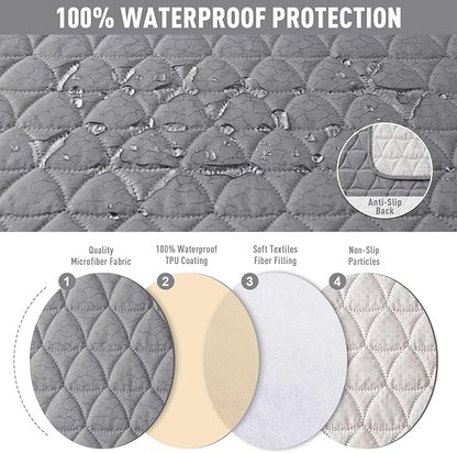 TAOCOCO 100% Waterproof Recliner Cover, Non-Slip Washable Reclining Couch Cover - Image 4