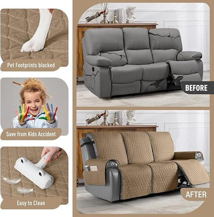 TAOCOCO 100% Waterproof Recliner Cover, Non-Slip Washable Reclining Couch Cover - Image 2