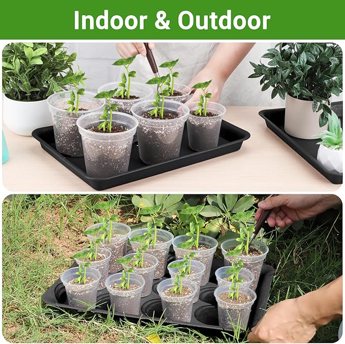 GREANER 3 Packs Plant Saucers Rectangular, Flower Pot Tray - Image 8