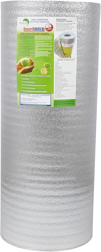 SmartSHIELD -5mm 48''X50ft Reflective Insulation Roll, Foam Core Radiant Barrier - Image 2
