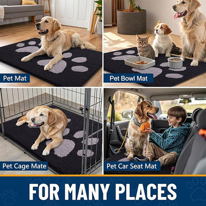 Smiry Dog Door Mat for Muddy Paws, Absorbs Moisture and Dirt, Low-Profile - Image 7