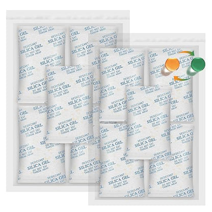 100 Gram Color-Indicating Silica Gel Packets, Each 5 Pack Individually Sealed by Vbeijll