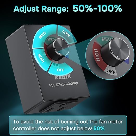 Simple Deluxe 18 Inch Wall Mounted Shutter Exhaust Fan - Image 2