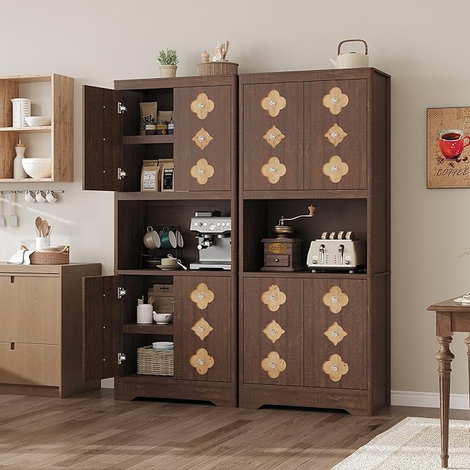 Garvee 72" Tall Pantry Cabinet, Kitchen Hutch Storage Cabinet - Image 3