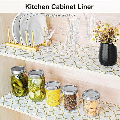 Drawer and Shelf Liner for Kitchen Cabinet, Non-Adhesive Cabinet Liner 12in x - Image 2