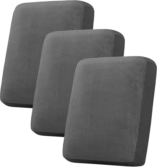 H.VERSAILTEX Velvet Stretch Couch Cushion Cover Plush Cushion Slipcover by HVERSAILTEX