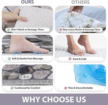 Square Shower Mat Non Slip: 24x24 Inch Extra Large Shower Mats - Image 7