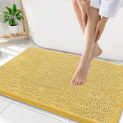 Smiry Luxury Chenille Bathroom Rugs 34x21, Extra Soft and Absorbent Shaggy Bath by Smiry