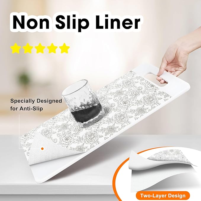 Drawer and Shelf Liner for Kitchen Cabinets Non-Adhesive Cabinet Liners for - Image 2