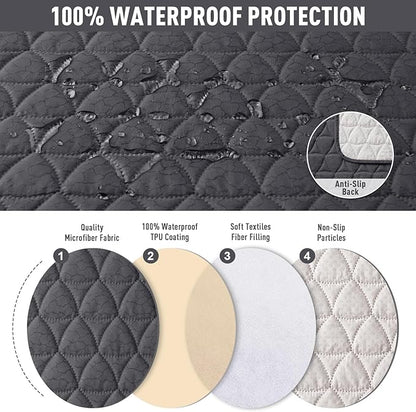 TAOCOCO 100% Waterproof Loveseat Recliner Couch Sofa Covers - Image 4