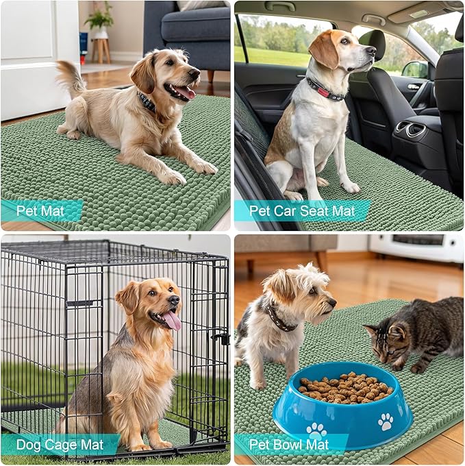 OLANLY Dog Door Mat for Muddy Paws 59x24, Absorbs Moisture and Dirt, Absorbent - Image 7