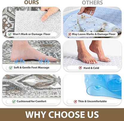 Square Shower Mat Non Slip: 24x24 Inch Extra Large Shower Mats - Image 6