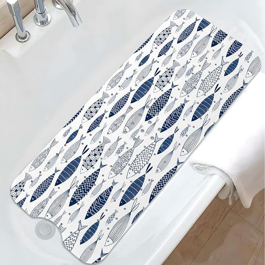 Fish Bathtub Mat Non Slip, Boho Baby Bath Mat by Unknown