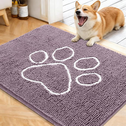 OLANLY Dog Door Mat for Muddy Paws 40x32, Paw Print Design, Absorbs Moisture by OLANLY