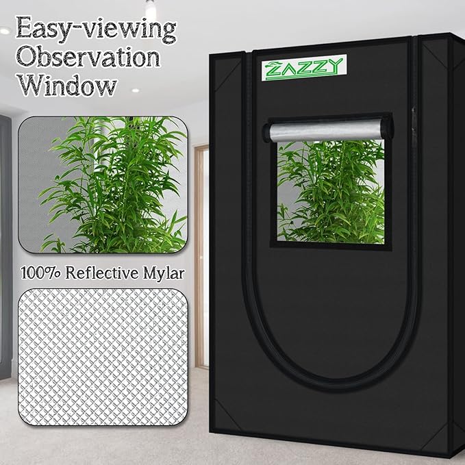 zazzy Grow Tent, Removable Floor Tray and Tool Bag - Image 3