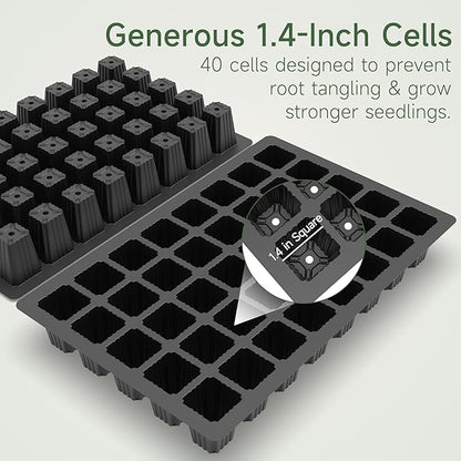 Gardzen 5-Set Seed Starter Tray Kits, Durable Plant Germination Trays - Image 4