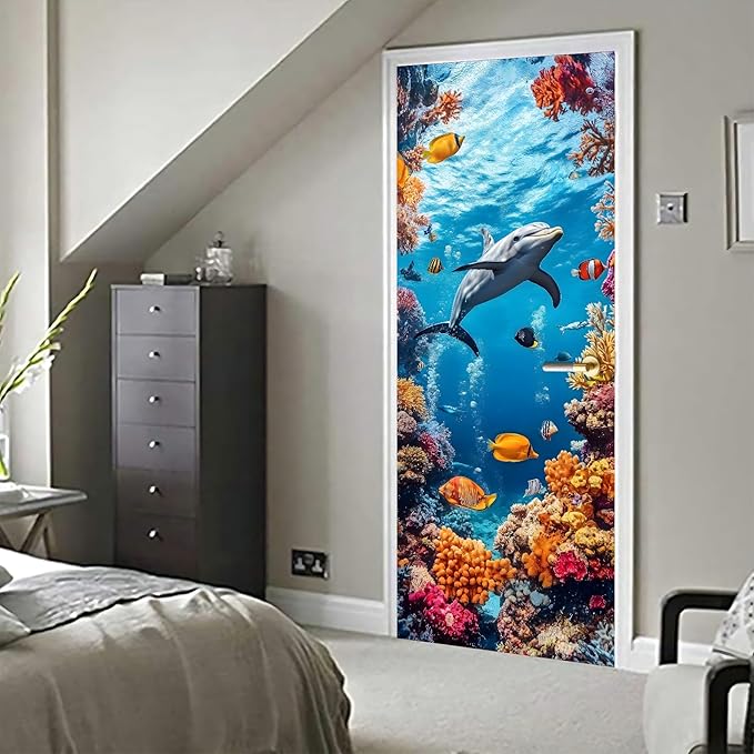 3D Door Decals Stickers, Peel Stick Wall Murals Vinyl Wallpaper Self-Adhesive - Image 6