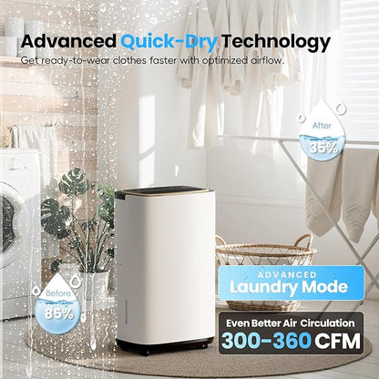 3000 Sq.Ft Dehumidifier, 30PT/24H Dehumidifiers - Image 5