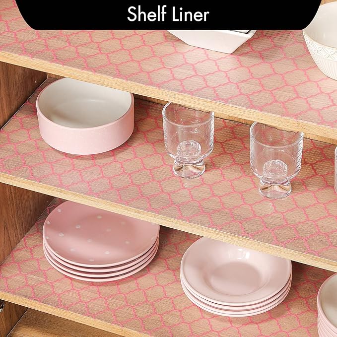 Cooyes Shelf Liner, Non Adhesive Drawer and Cabinet Liner, EVA Washable - Image 2