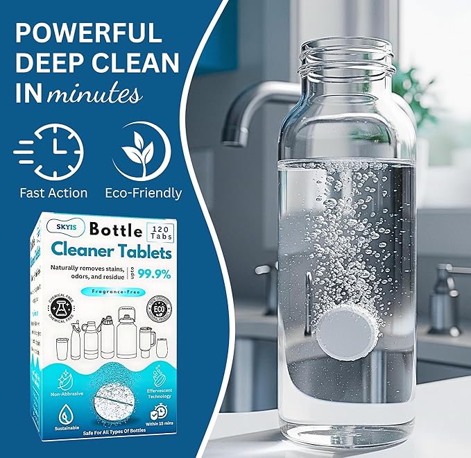 120 Pcs Water Bottle Cleaning Tablets, Bottle Cleaning Tablets - Image 7